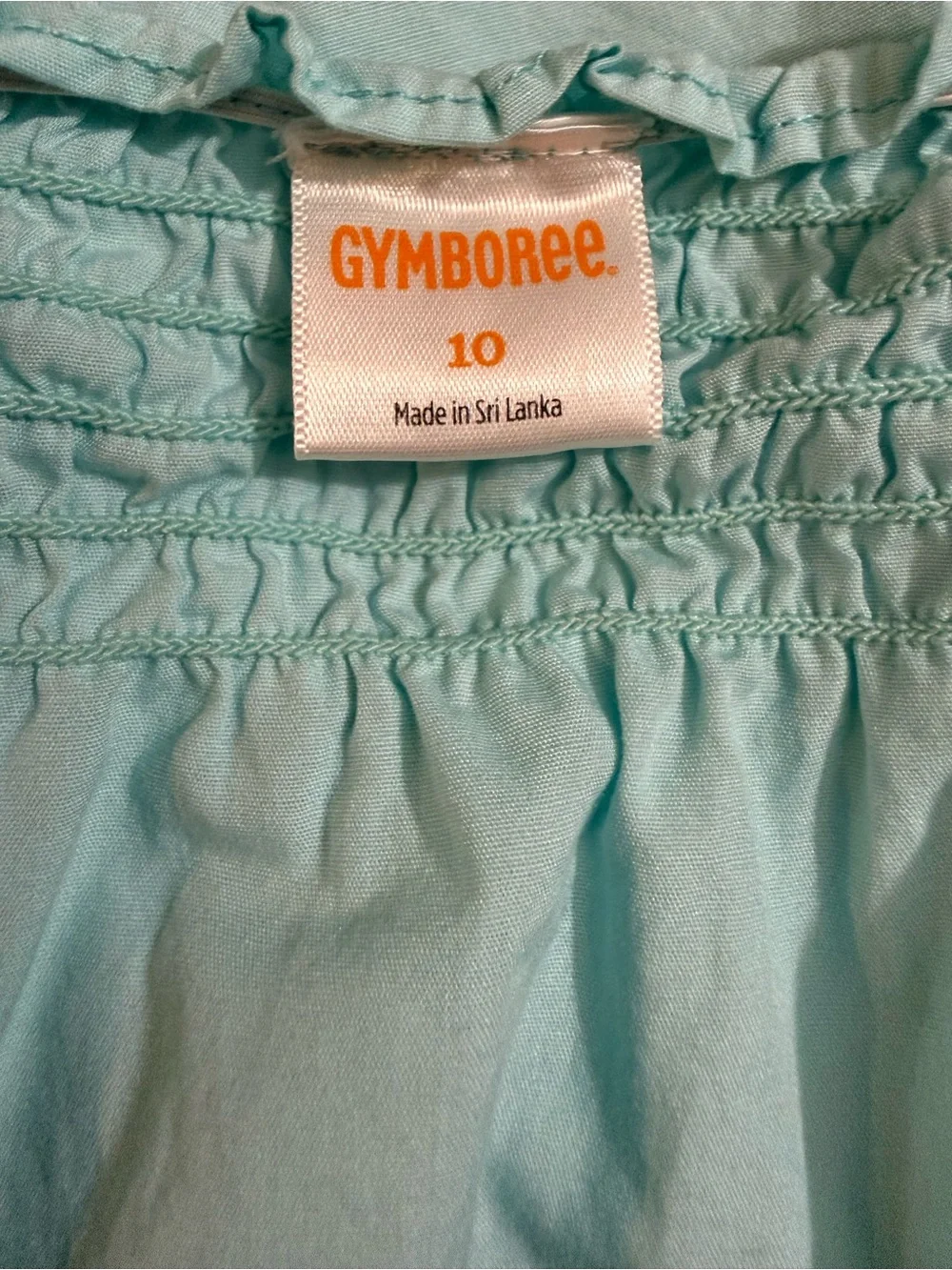 Gymboree Aqua Floral Camisole with Braided Straps